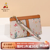稻草人（MEXICAN）手拿包女士包包大容量手抓包长款零钱包卡包女圣诞节礼物送女生 卡其