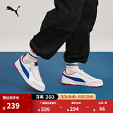 彪马（PUMA）经典复古透气小白鞋男女冬季休闲板鞋运动鞋COURT 371931 白-水泥灰-亮蓝-05 35.5