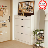 米昊（MIHAO） 鞋柜超薄多功能翻斗玄关柜防尘储物柜家用门口现代简约木鞋柜 热卖1万+ 送货上门