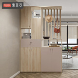 索菲亚定制鞋柜环保门口衣帽架入户换鞋凳多层鞋柜客厅隔断柜简约玄关柜 定制金