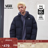 VANS万斯范斯官方 男女情侣羽绒夹克立领经典LOGO 黑色   S 