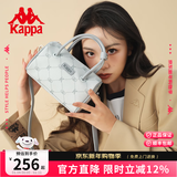 Kappa卡帕 新款女式单肩斜挎包时尚百搭波士顿包通勤老花手提包 海盐灰