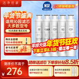 洁净世家适用沁园净水器滤芯全套模块式套装PP聚丙烯熔喷CG前置颗粒活性炭CTO碳棒CG后置RO反渗透膜 QR-RF-506A【5支装】