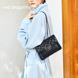 红蜻蜓（RED DRAGONFLY）2026新款包包女包牛皮斜挎单肩包菱格方包送女友妈妈生日礼物