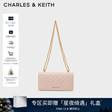 CHARLES&KEITH质感菱格链条小方钱包女包包女包生日礼物圣诞礼物CK6-10680924 Light Pink浅粉色 XS