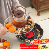 高茗（gaoming）电围炉煮茶家用室内全套网红电陶炉煮茶器煮茶炉中式插电烤茶套装 古雅炉+烤网+素影壶 900ml