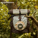Mr.ace Homme户外徒步登山背包学生大容量旅游休闲双肩包女轻便防水旅行书包男