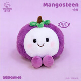 威尔通（WELTSTON）解压毛绒玩具玩偶摆件靠垫生日新年礼物礼品女生 水果布娃娃山竹