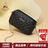 稻草人（MEXICAN）包包女包2026新款小方包简约百搭小巧单肩斜挎包新年礼物送女友 黑色