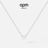 APM Monaco蝴蝶项链女银锁骨链时尚饰品送女友毛衣链圣诞礼物