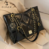 金狐狸（FOXER）哆啦A梦联名款女士包包女包大容量单肩菱格包斜挎包妇女神节礼物