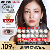 Envie美瞳日抛隐形眼镜棕色 小直径近视彩色10片 铂银棕 150度