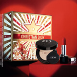 迪奥DIOR气垫口红礼盒套装(丝绒999+亮泽0N)生日礼物 新年礼物送女生