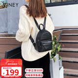 viney牛皮双肩包女时尚大容量轻便运动旅行背包学生书包生日礼物送女友