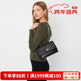 汤丽柏琦（Tory Burch）Kira小号羊皮单肩斜挎包 托里伯奇女士链条手提包 时尚大牌女包 黑色（银扣）90452 002 尺寸：长22.5*宽8*高15cm