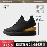 德赛（DESAI）男鞋真皮百搭休闲鞋时尚通勤运动板鞋男 黑色【增高款】40