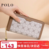 POLO手包女士钱包女长款卡包手拿包女多卡位钱夹印花女包情人节礼物