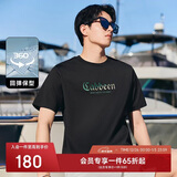 卡宾【凉感索罗那】男装T恤24春夏渐变肌理LOGO短袖 煤黑色 M