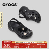 CROCS卡骆驰厚底云朵洞洞鞋时尚百搭户外沙滩鞋女鞋|206750 黑色-001(含智必星) 38 (240mm)