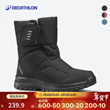 迪卡侬雪地靴户外防水冬季棉鞋SH100黑色41（建议拍大一码）2492059
