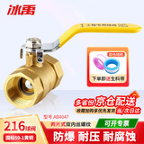 冰禹 AB4047 内螺纹黄铜球阀 216型两片式双内丝阀门 DN15(4分) 1个
