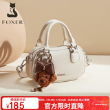 金狐狸（FOXER）女士包包女包大容量保龄球包单肩包斜挎包手提包元旦礼物送女生
