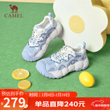 骆驼（CAMEL）【迪丽热巴同款】柠萌丑萌鞋女运动休闲鞋 L25A202062 米/蓝  39