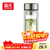 富光双层玻璃杯大容量带茶隔水杯高硼硅泡茶杯子商务男士办公杯
