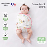 安舒棉婴儿包单秋冬季新生儿婴儿包被防惊跳纯棉抱被产房用品 圆梦兔(单层纯棉)适合25-29°C 80*35cm（适合0-6个月）