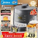 美的（Midea）0涂层钢胆电压力锅6L双胆全自动智能预约家用煲汤煮饭MY-C6856G电饭煲高压锅4-6人