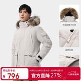 骆驼（CAMEL）户外极寒派克工装毛领情侣款羽绒服保暖加厚中长款外套