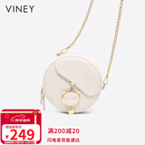 viney牛皮包包女包小众斜挎手机包单肩小圆包生日元旦礼物送女生女友