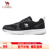 骆驼（CAMEL）网面透气跑步女鞋轻量健步运动鞋子 CD2223L6852 黑色 40