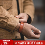 马登福叔美式复古设计感项链阿美咔叽工装吊坠配饰小众挂饰纪念礼物送男友 深棕色（单只）