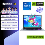 机械革命极光 X潮玩版 酷睿i7HX 游戏本笔记本电脑(i7-14650HX 16G 1T RTX5060 300Hz 灰)