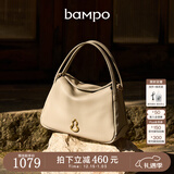 半坡饰族（bampo）牛皮小圆满菜篮子包包高级单肩斜挎时尚头层牛皮手提送礼元旦礼物 茯苓白