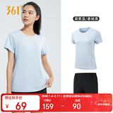 361°跑步运动套装女士夏季衣服新款休闲短袖短裤两件套662414001H-5
