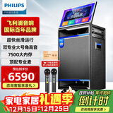 飞利浦（PHILIPS）SD659家庭ktv音响套装便携式移动视频k歌卡拉OK点歌一体机家用户外广场舞音响带显示屏唱歌音箱