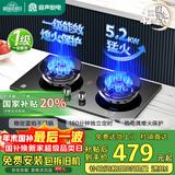 容声国家补贴20%燃气灶天然气煤气灶双灶家用猛火定时灶5.2KW嵌入式台式灶具一级能效大火力JZT-RLB8T