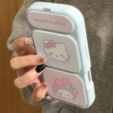 米弗希 适用17promax手机壳kitty西高地18pro新款iPhone15折叠翻盖支架14可爱卡通防摔高级保护套 【蓝粉kitty】折叠翻盖支架 iPhone 17 Pro Max