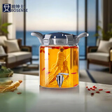 玻绅士泡酒容器泡酒专用瓶泡酒玻璃瓶高硼硅泡酒瓶玻璃酒坛大容量泡酒瓶 10斤(5升)B款+升级陶瓷芯龙头