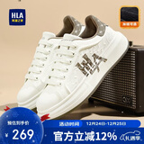 海澜之家（HLA）男鞋秋冬时尚小白鞋子男款百搭休闲板鞋HAABXM3DFH370 白棕色42