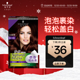 施华蔻（Schwarzkopf）怡然摩丝染发霜3.86檀木褐棕 泡泡染发剂染发膏植物轻松染盖白发