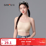 三福2024新款运动风文胸女固定杯抹胸美背细肩带裹胸吊带背心内衣 肤色 80B