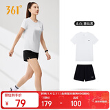361°跑步运动套装女士夏季衣服新款速干短袖短裤两件套662524001H-1