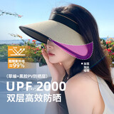 真享防晒帽夏季帽子女大帽檐遮阳帽太阳帽防紫外线时尚洋气空顶帽K192