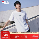 FILA斐乐官方短袖T恤男2025年夏季时尚纯棉圆领透气男士运动t恤针织衫