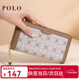 POLO手包女士钱包女长款卡包手拿包女多卡位钱夹印花女包生日礼物