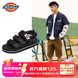Dickies凉鞋男鞋夏季轻便凉拖鞋男士户外沙滩鞋潮流休闲情侣鞋 黑色（男女款） 41