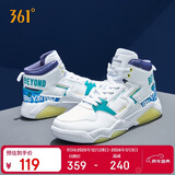 361°运动鞋男猎刃冬季高帮减震增高休闲时尚板鞋子男672036615-5